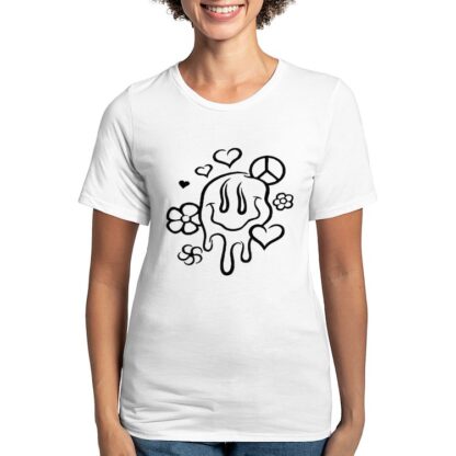 DRIPPY HAPPY FACE Women's Deluxe T-Shirt