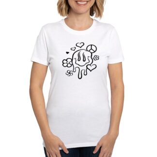 DRIPPY HAPPY FACE Women's Eco Sport T-Shirt