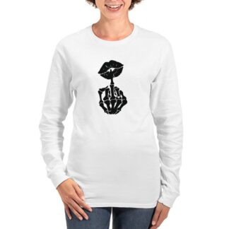 SKULL FINGER KISS Women's Long Sleeve T-Shirt