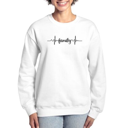 FAMILY HEARTBEAT Women's Crewneck Sweatshirt