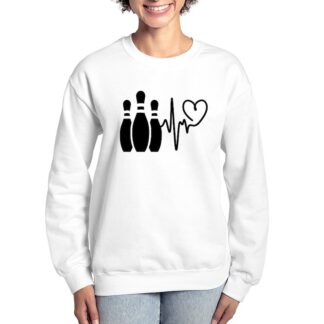 BOWLING HEARTBEAT Women's Crewneck Sweatshirt