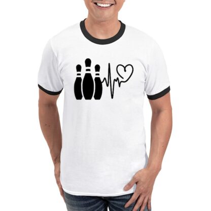 BOWLING HEARTBEAT Men's Ringer T-Shirt