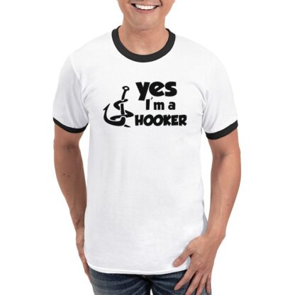 YES I'M A HOOKER Men's Ringer T-Shirt