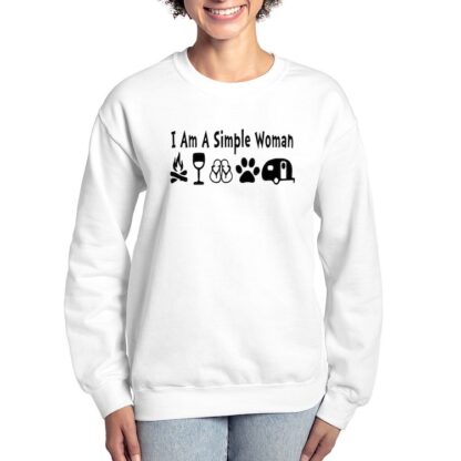 I AM A SIMPLE WOMAN Women's Crewneck Sweatshirt