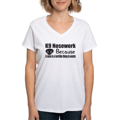 K9 NOSEWORK Women's V-Neck T-Shirt