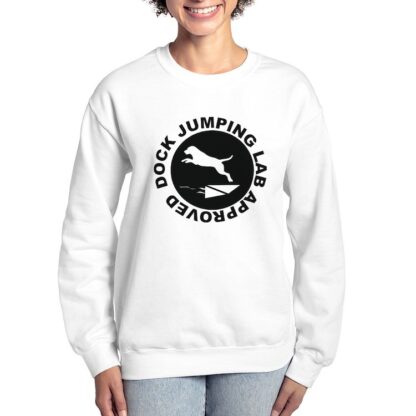 DOCK JUMPING LAB APPROVED Women's Crewneck Sweatshirt