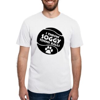 FLYBALL I THROW SOGGY TENNIS BALLS Men's Deluxe T-Shirt