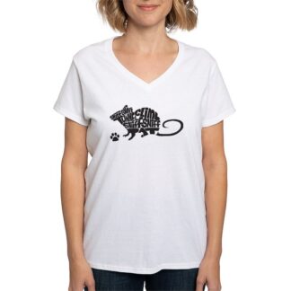 BARN HUNT RAT WORD Women's V-Neck T-Shirt