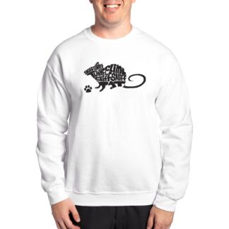 BARN HUNT RAT WORD Men's Crewneck Sweatshirt