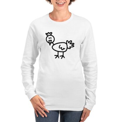 STICK FIGURE CHICKEN Women's Long Sleeve T-Shirt