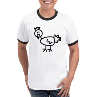 STICK FIGURE CHICKEN Men's Ringer T-Shirt