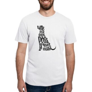 TIME SPEND WITH DOGS IS NEVER WASTED Men's Deluxe T-Shirt