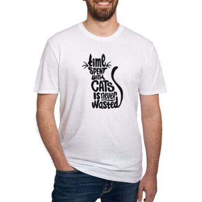 TIME SPENT WITH CATS IS NEVER WASTED Men's Classic T-Shirt