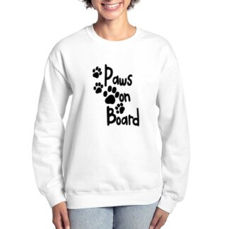 PAWS ON BOARD Women's Crewneck Sweatshirt