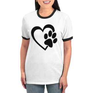 HEART PAW Women's Ringer T-Shirt