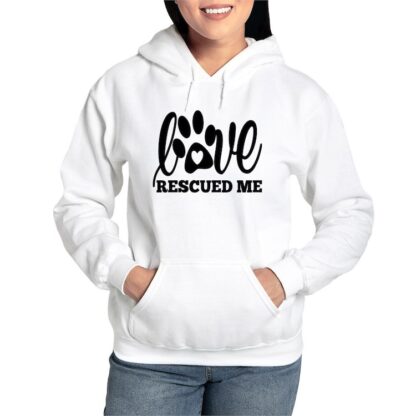 LOVE RESCUED ME Women's Hooded Sweatshirt