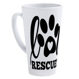 LOVE RESCUED ME 17 oz Latte Mug