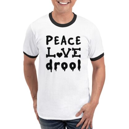 PEACE LOVE DROOL Men's Ringer T-Shirt