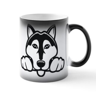 PEEKING AMERICAN ESKIMO Magic Mug