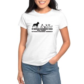 MY AM STAFF TERRIER ATE YOUR STICK FIGURE FAMILY Women's Value T-Shirt