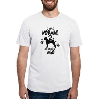 I WAS NORMAL 2 BASENJIS AGO Men's Deluxe T-Shirt