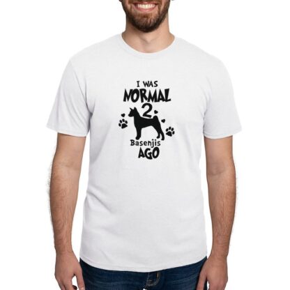 I WAS NORMAL 2 BASENJIS AGO Men's Deluxe T-Shirt