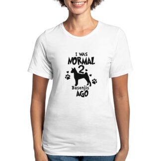 I WAS NORMAL 2 BASENJIS AGO Women's Deluxe T-Shirt