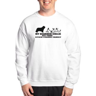 MY BEARDED COLLIE ATE YOUR STICK FIGURE FAMILY Men's Crewneck Sweatshirt