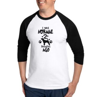 I WAS NORMAL 2 BEAGLES AGO Men's Baseball Shirt