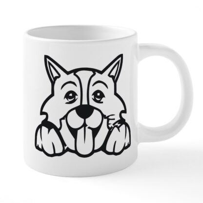 PEEKING BORDER COLLIE 20 oz Ceramic Mega Mug