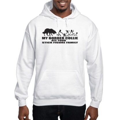 MY BORDER COLLIE ATE YOUR STICK FIGURE FAMILY Men's Hooded Sweatshirt