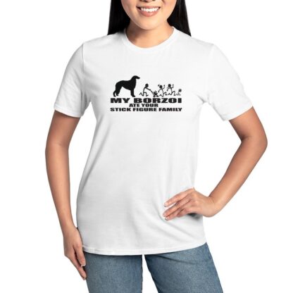 MY BORZOI ATE YOUR STICK FIGURE FAMILY Women's Classic T-Shirt