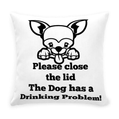 CHIHUAHUA TOILET DRINKING PROBLEM Throw Pillow with Zipper