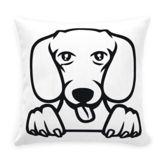 PEEKING DACHSHUND Throw Pillow with Zipper