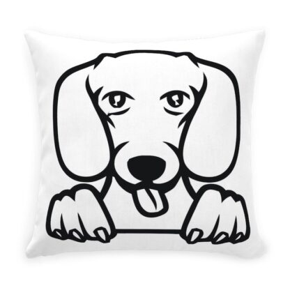 PEEKING DACHSHUND Throw Pillow with Zipper