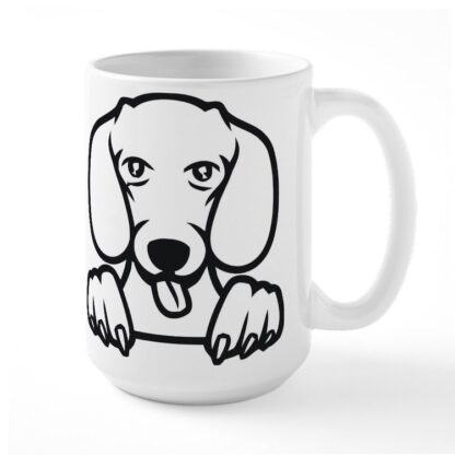 PEEKING DACHSHUND 11 oz Ceramic Mug