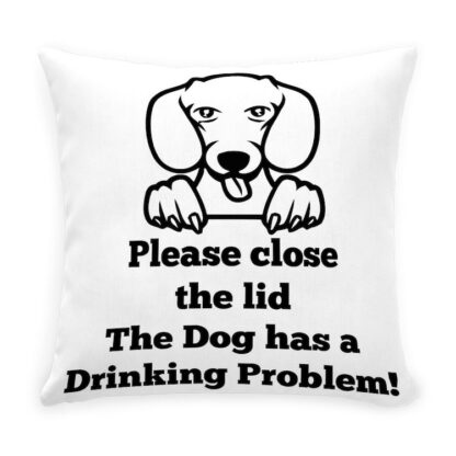 DACHSHUND TOILET DRINKING PROBLEM Throw Pillow