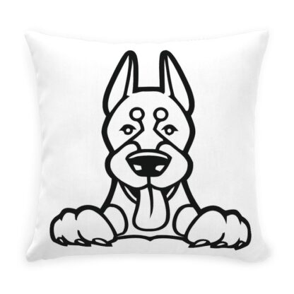 PEEKING DOBERMAN Throw Pillow with Zipper