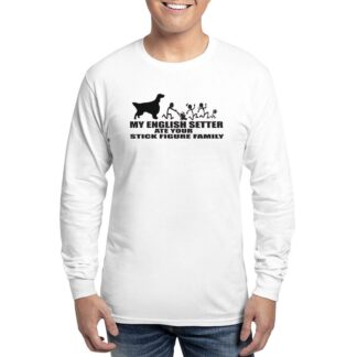 MY ENGLISH SETTER ATE YOUR STICK FIGURE FAMILY Men's Long Sleeve T-Shirt