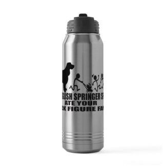 MY ENGLISH SPRINGER SPANIEL ATE YOUR STICK FIGURE 30 oz Stainless Steel Water Bottle