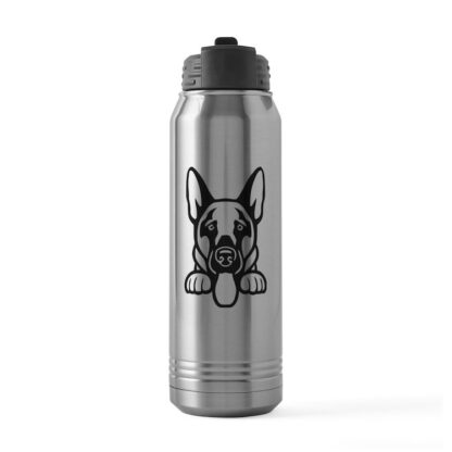 PEEKING GERMAN SHEPHERD 30 oz Stainless Steel Water Bottle