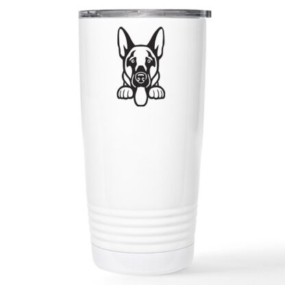 PEEKING GERMAN SHEPHERD 20 oz Stainless Steel Travel Mug