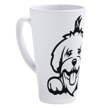 PEEKING MALTESE 17 oz Latte Mug