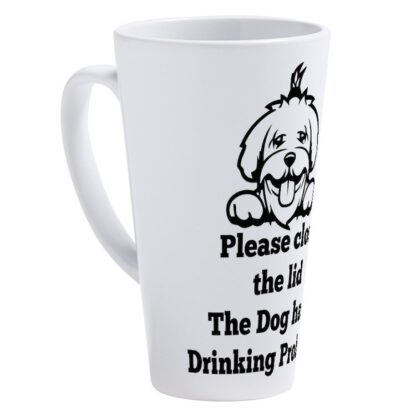 MALTESE TOILET PROBLEM DRINKING 17 oz Latte Mug