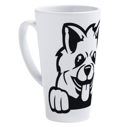 PEEKING POMERANIAN 17 oz Latte Mug