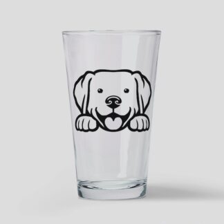 PEEKING LABRADOR RETRIEVER Drinking Glass