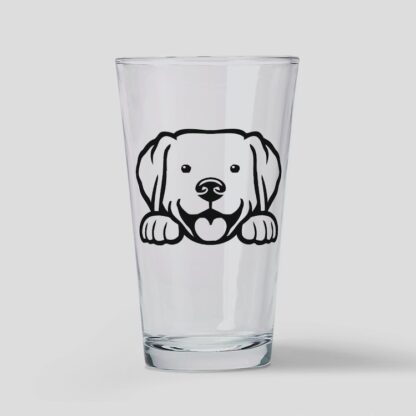 PEEKING LABRADOR RETRIEVER Drinking Glass