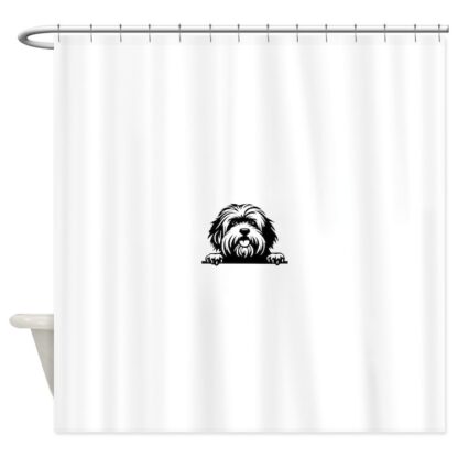 PEEKING TIBETAN TERRIER Shower Curtain