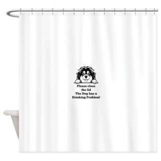 TIBETAN MASTIFF TOILET DRINKING PROBLEM Shower Curtain