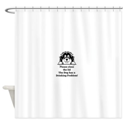 TIBETAN MASTIFF TOILET DRINKING PROBLEM Shower Curtain